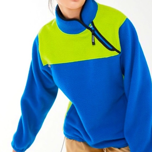 Vintage Rare Retro Stussy Fleece Diagonal Half-Zip Sweatshirt - Picture 2 of 8